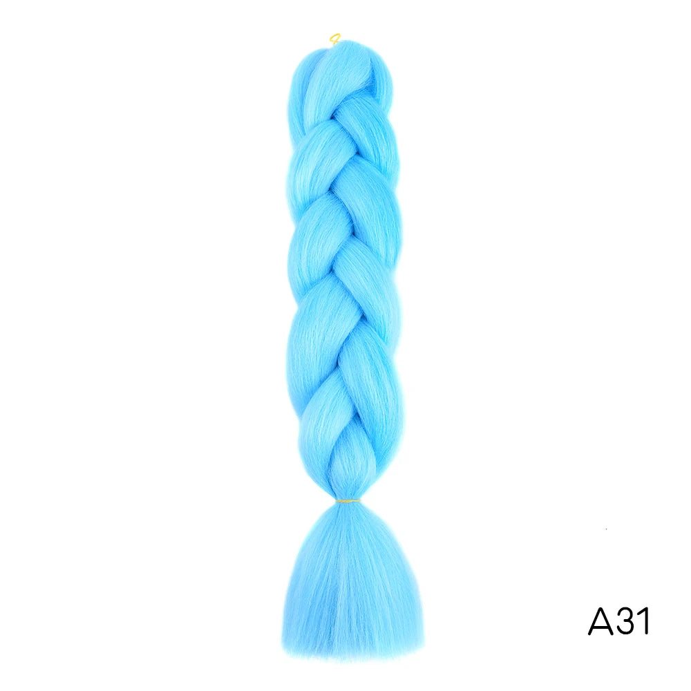 24-Inch Long Synthetic Jumbo Braiding Hair Extensions - 23