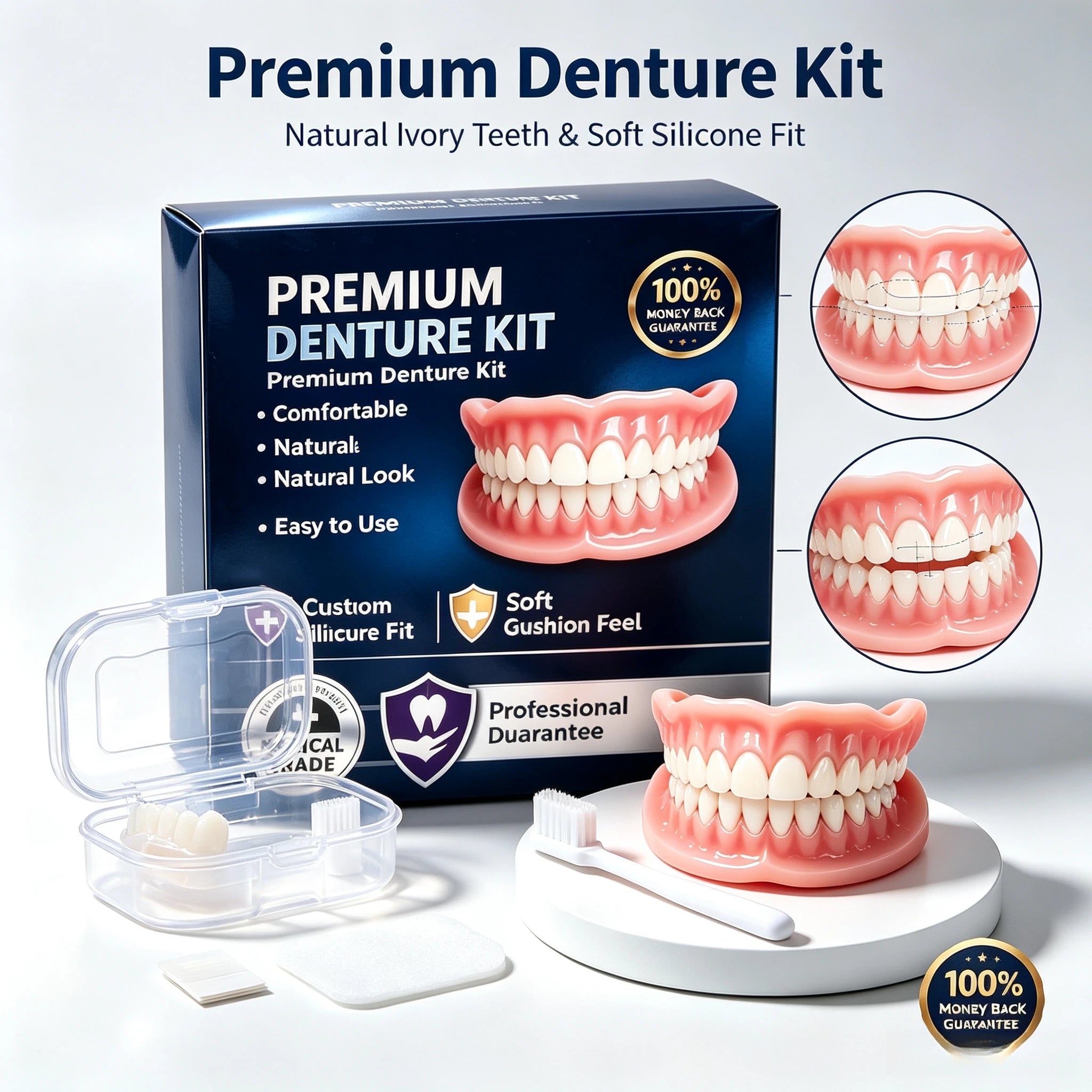 Temporary Silicone Cosmetic Teeth Kit for Natural Smile - 7