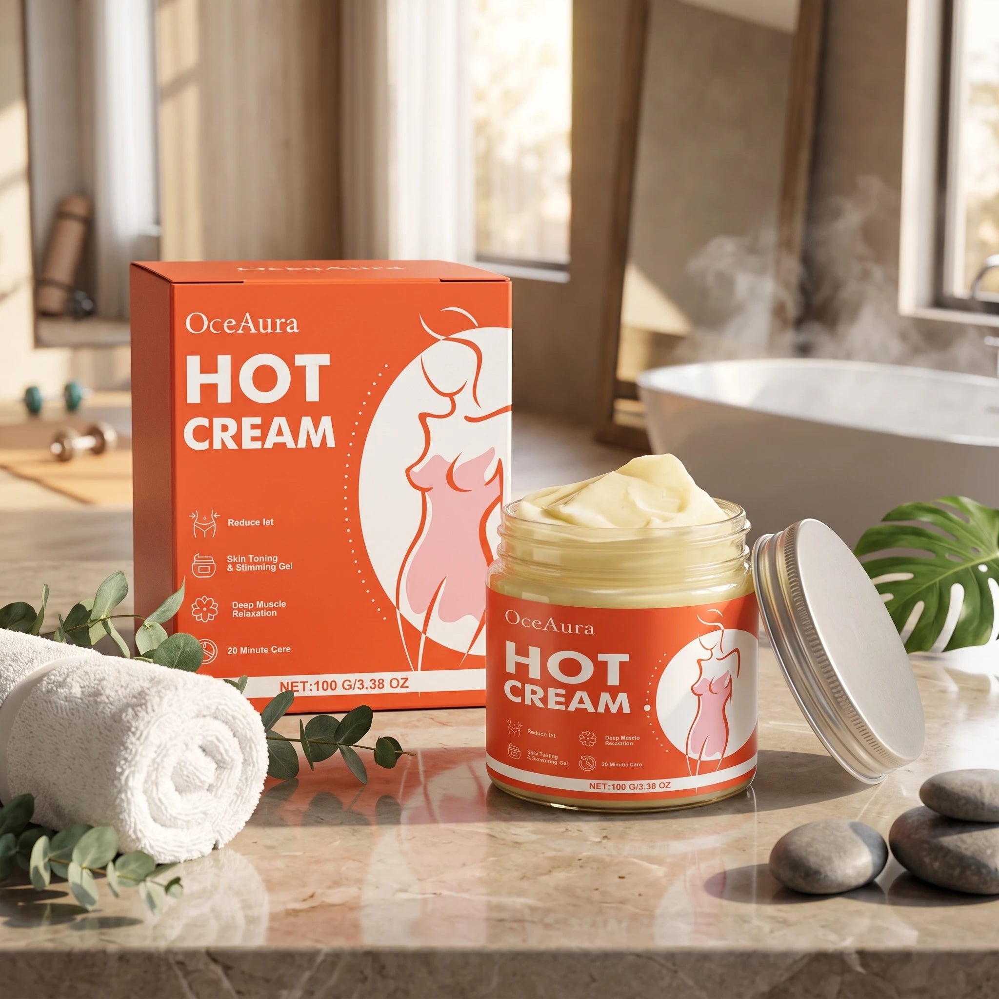 Anti-Cellulite Hot Massage Cream for Body Slimming and Skin Tightening - 3
