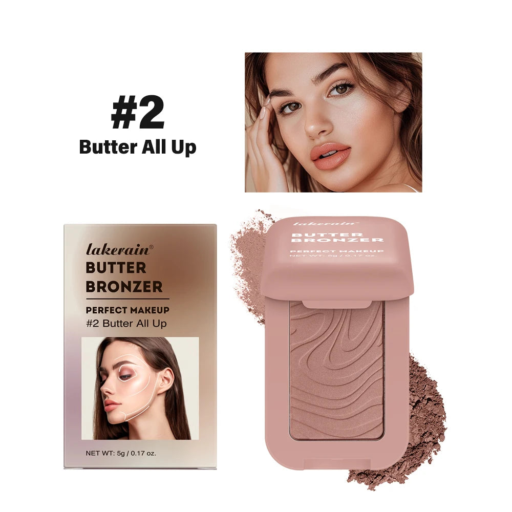 Soft Matte Butter Bronzer Powder for Sculpted and Natural Face Contouring - 32