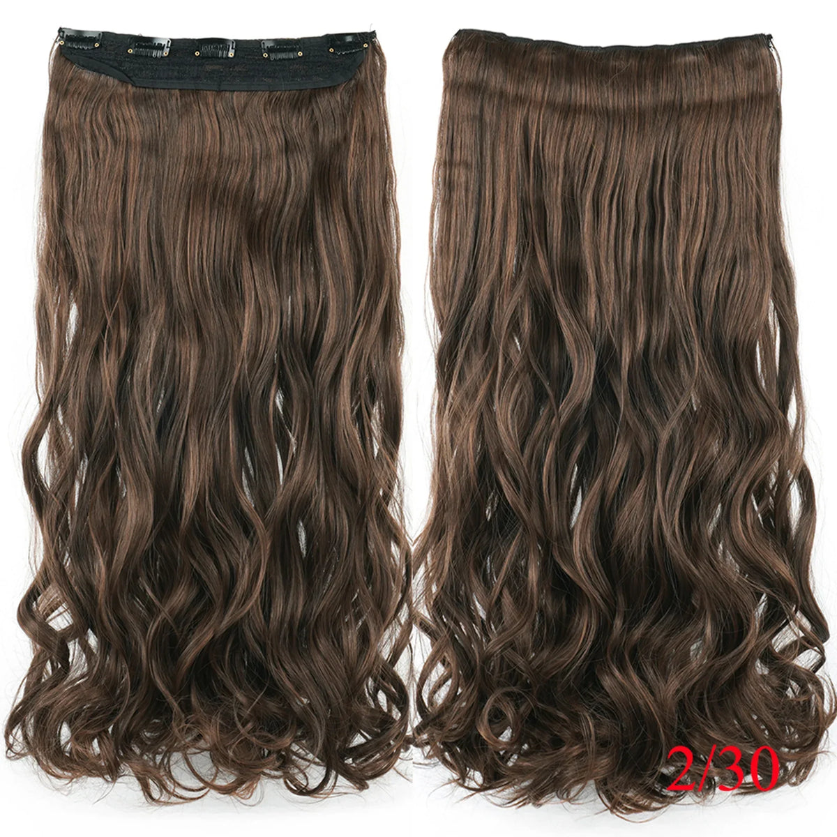 Wavy Clip-In Synthetic Hair Extensions for Instant Volume