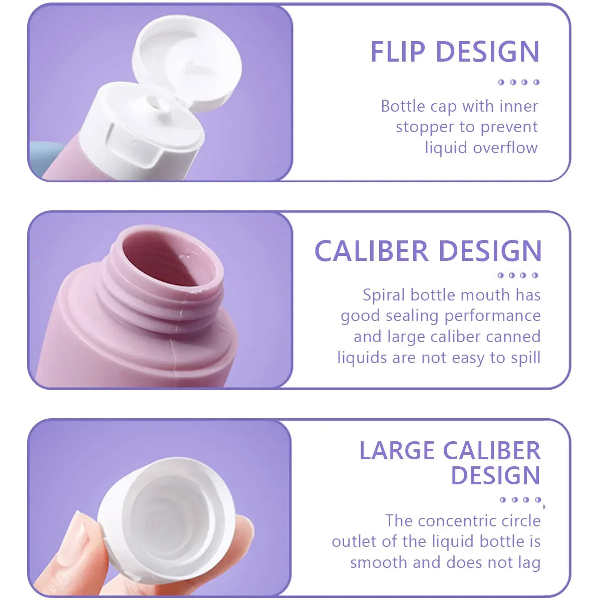 Leak-Proof Silicone Travel Bottles for Toiletries and Lotions - 4