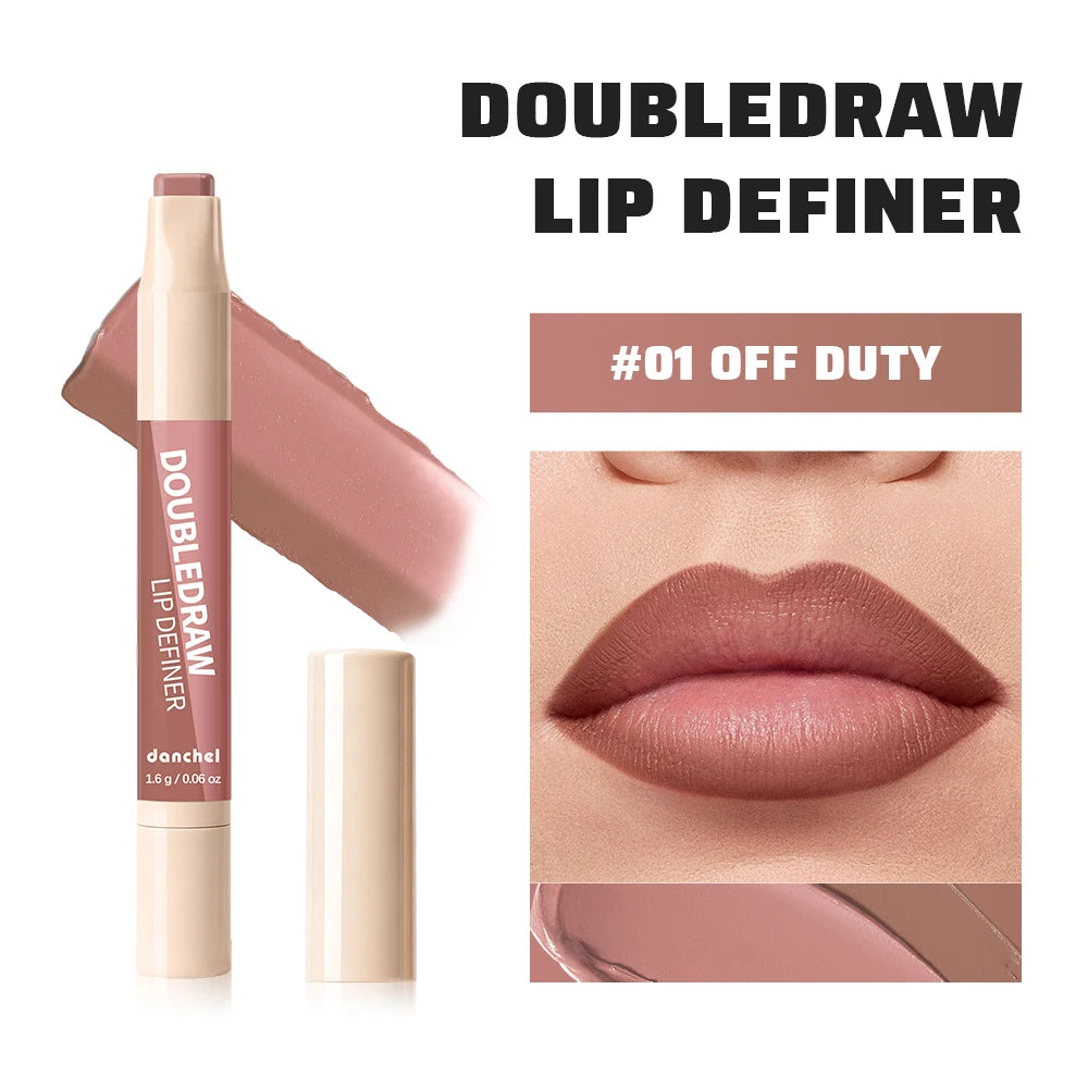 2-in-1 Dual Ended Matte Lip Contour Liner and Hydrating Gloss Pen