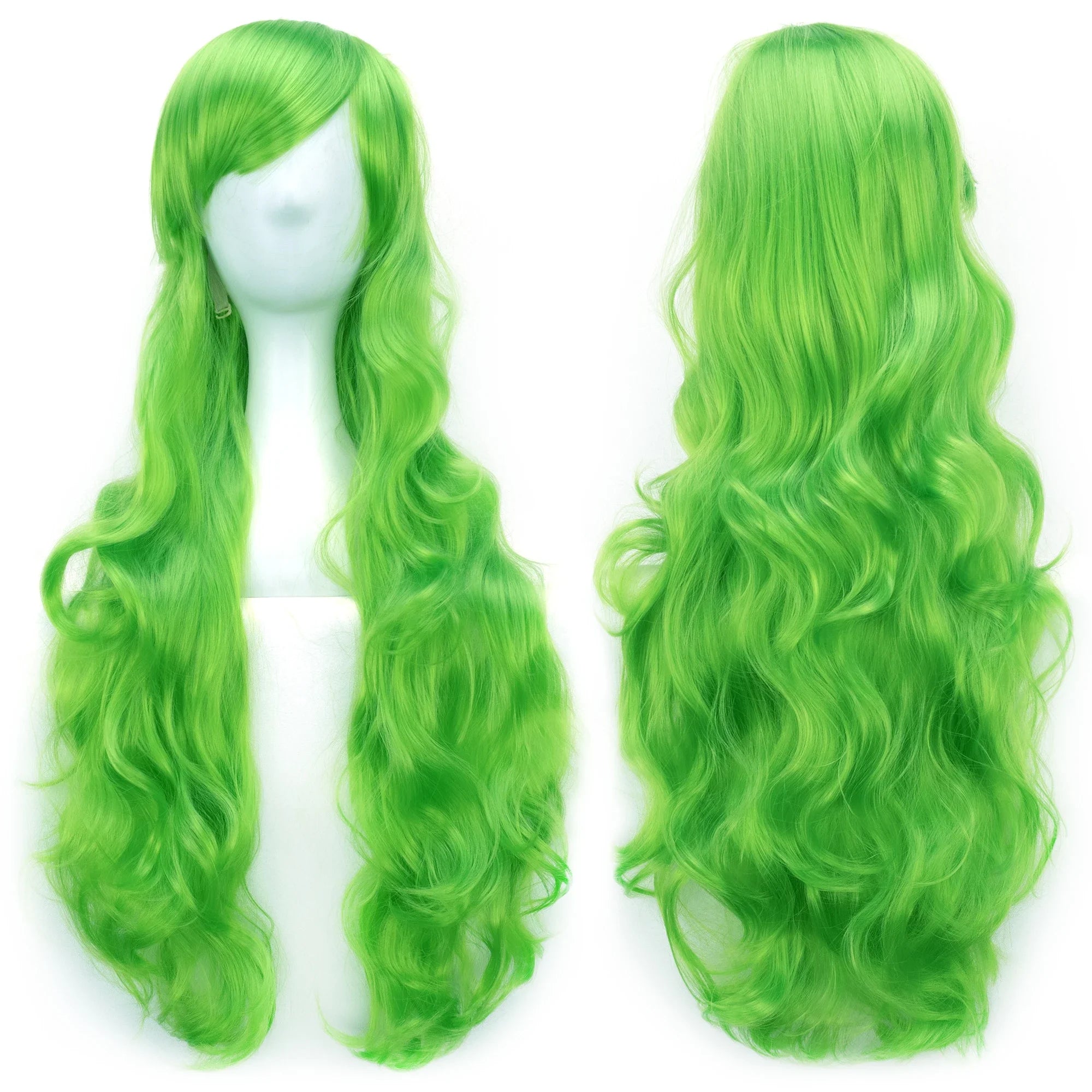 Long Curly Heat-Resistant Synthetic Cosplay Wig for Costume Parties - 23