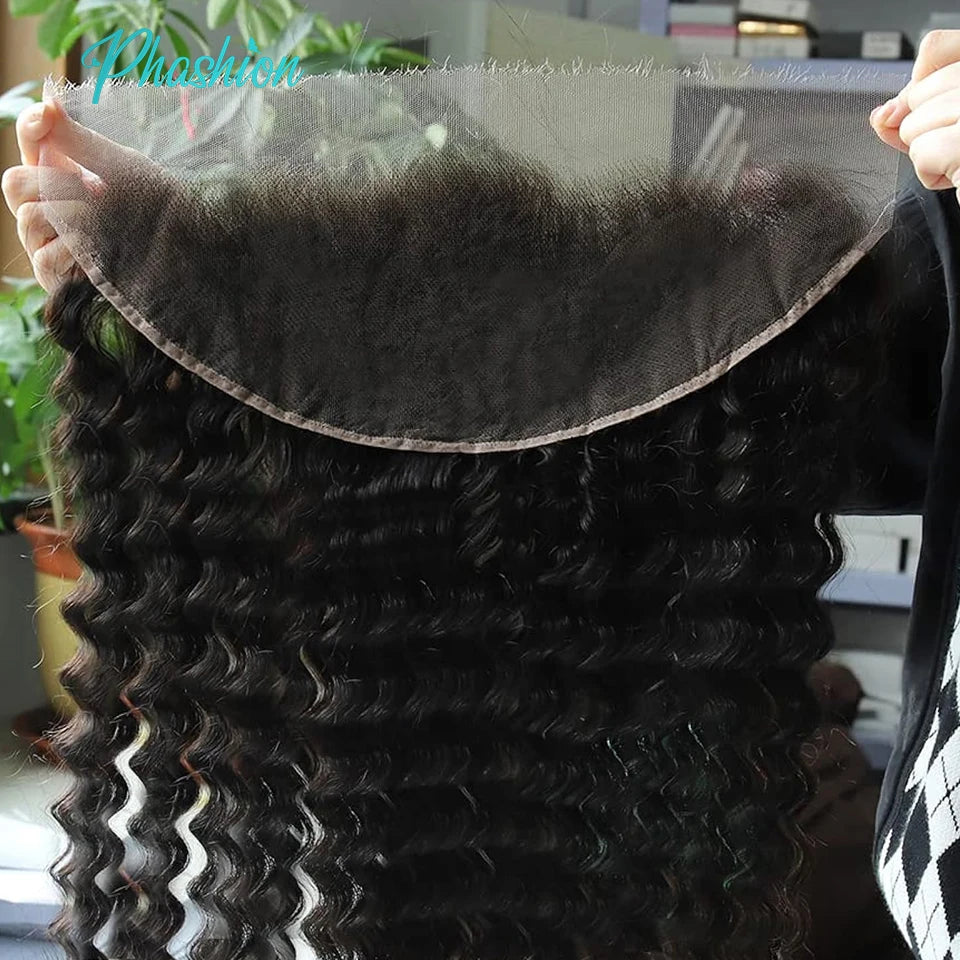 13x4 HD Lace Frontal Kinky Curly Human Hair Closure - 9