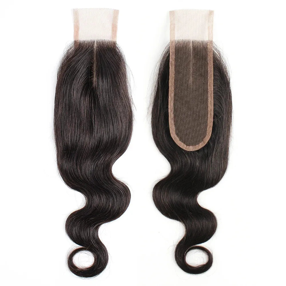 Transparent Lace Human Hair Closure for Natural Parting