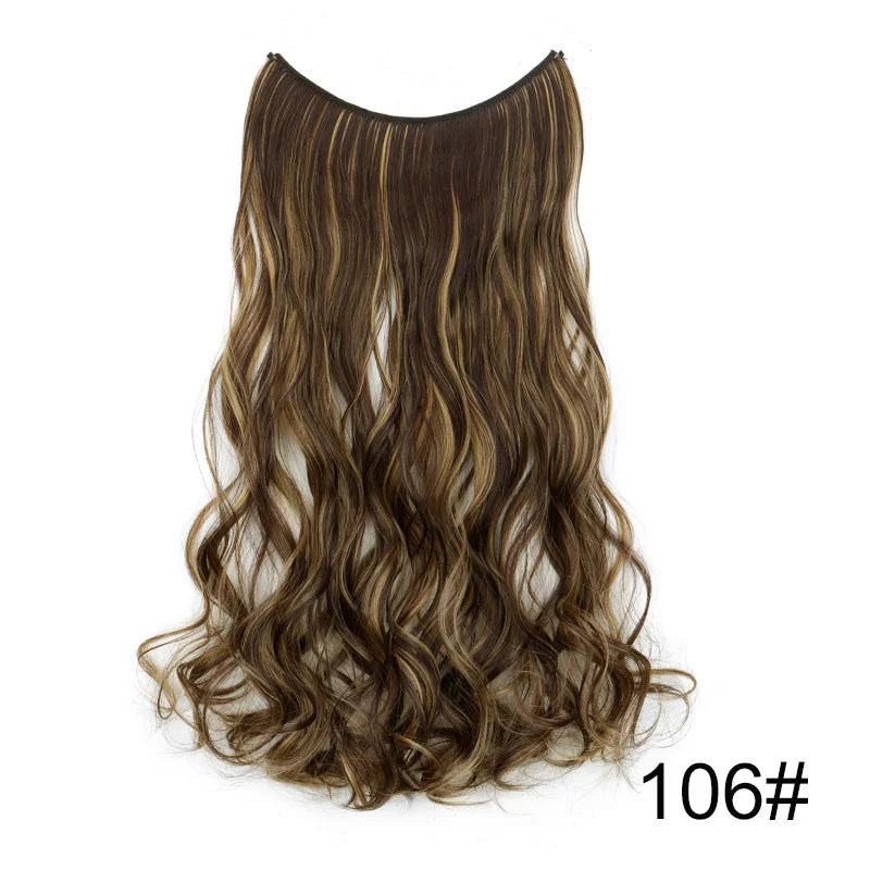 18-Inch Wavy Halo Hair Extension with Invisible Wire