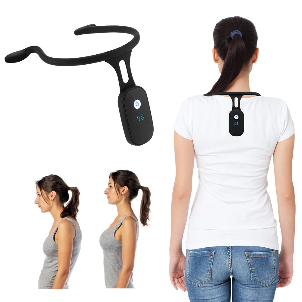 Intelligent Posture Corrector with LCD Display and Vibration Reminder