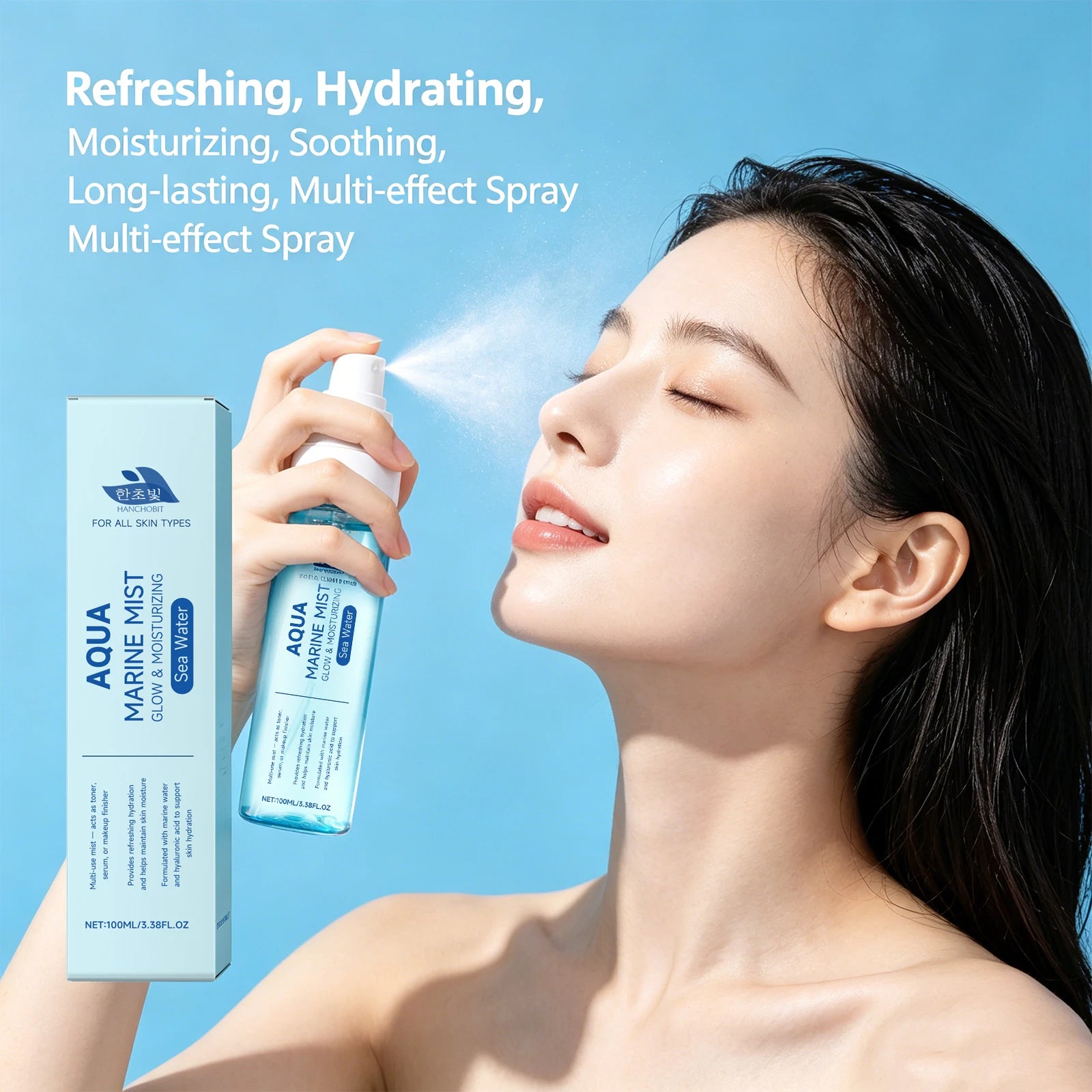 Sea Water and Hyaluronic Acid Hydrating Facial Mist for Glowing Skin - 2