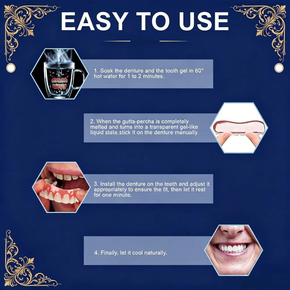 Moldable Thermoplastic Denture Fitting Kit for Natural Smile
