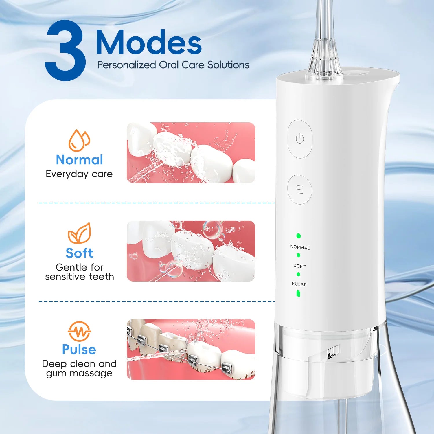 Portable Rechargeable Electric Water Flosser for Teeth Deep Cleaning - 4