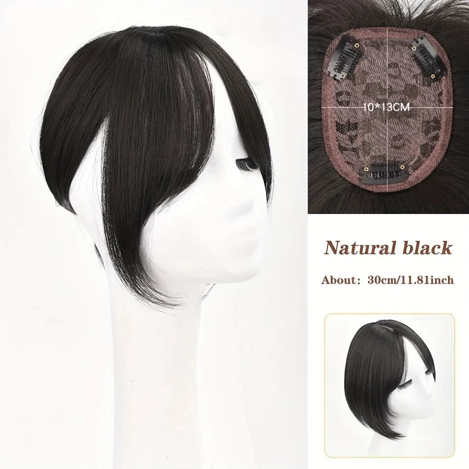 Clip-In Hair Topper Bangs Extension for Natural Volume and Style - 55