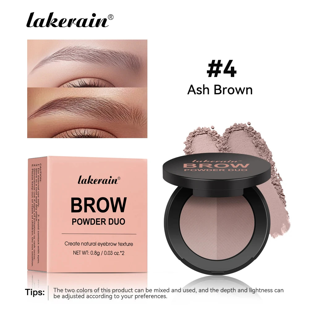 Two-Tone Waterproof Eyebrow Powder for Natural Sculpted Brows and Contouring - 20