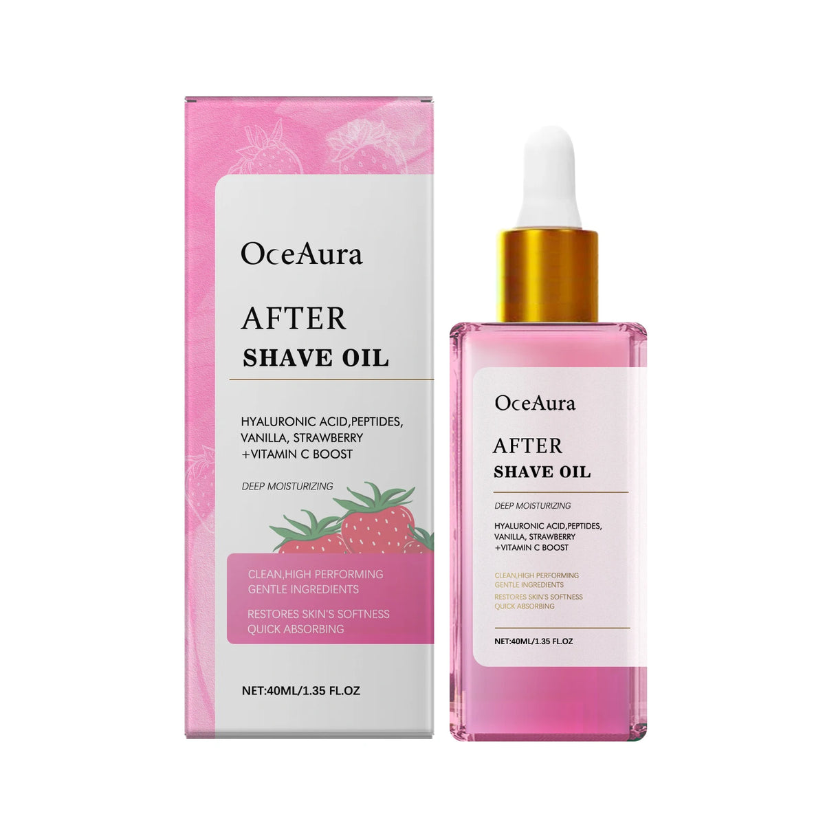 Soothing Strawberry After Shave Oil for Irritation Relief and Hydration