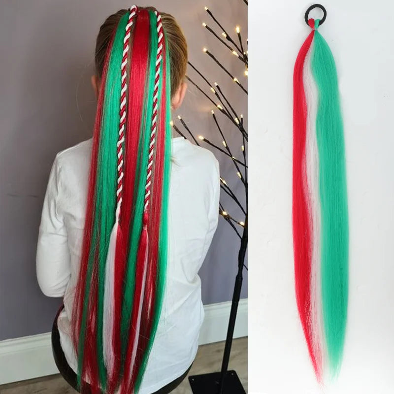 26" Long Ombre Synthetic Braiding Ponytail Extension - 23