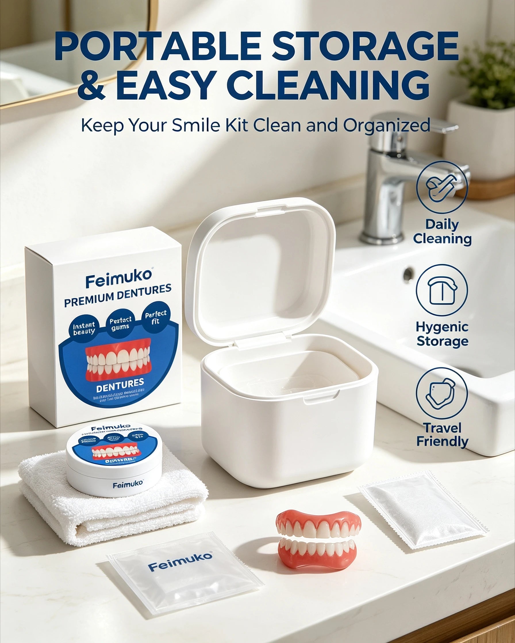 Comfortable Silicone Snap-On Dentures for Natural Smile and Instant Fit - 5