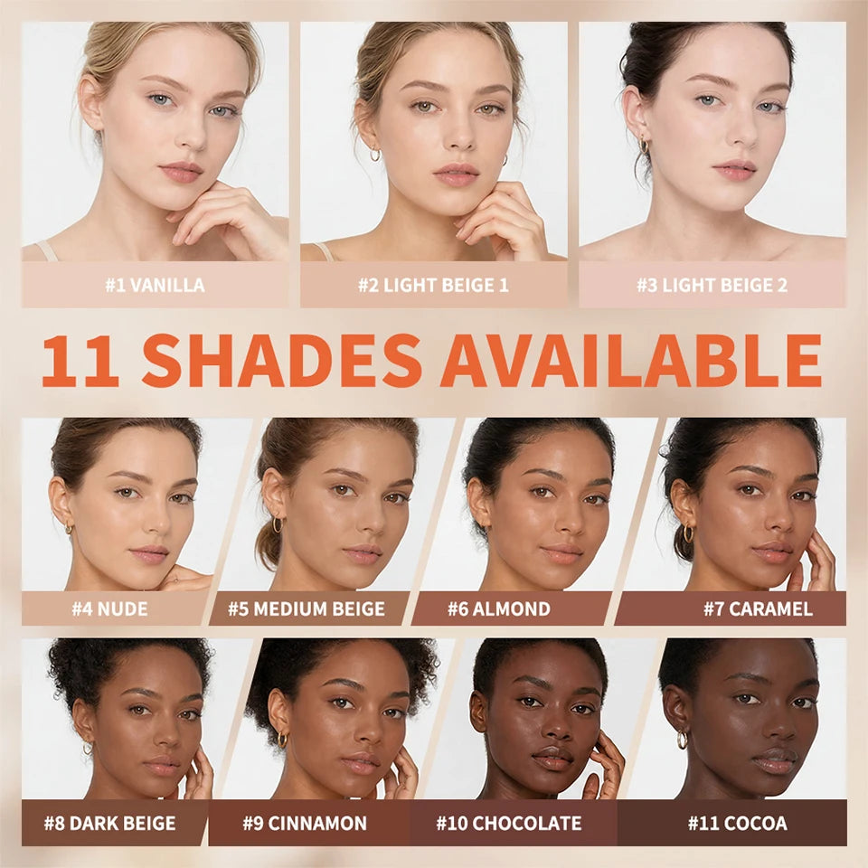 2-in-1 Liquid Foundation and Concealer for Flawless Velvet Matte Finish - 8