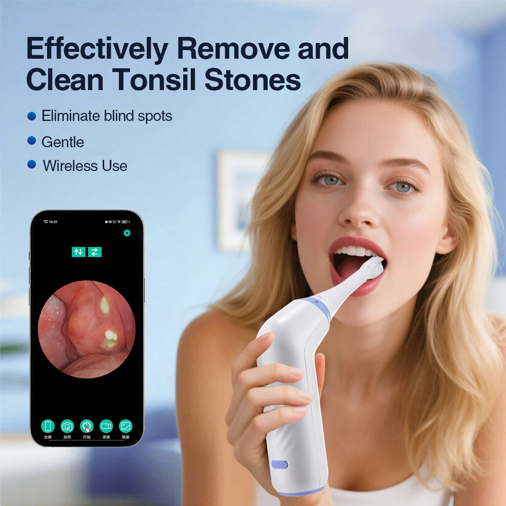 HD Visible Tonsil Stone Remover and Oral Vacuum Cleaning Tool