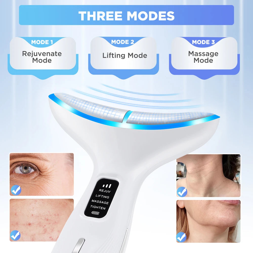 LED Facial and Neck Skin Tightening and Rejuvenation Massager