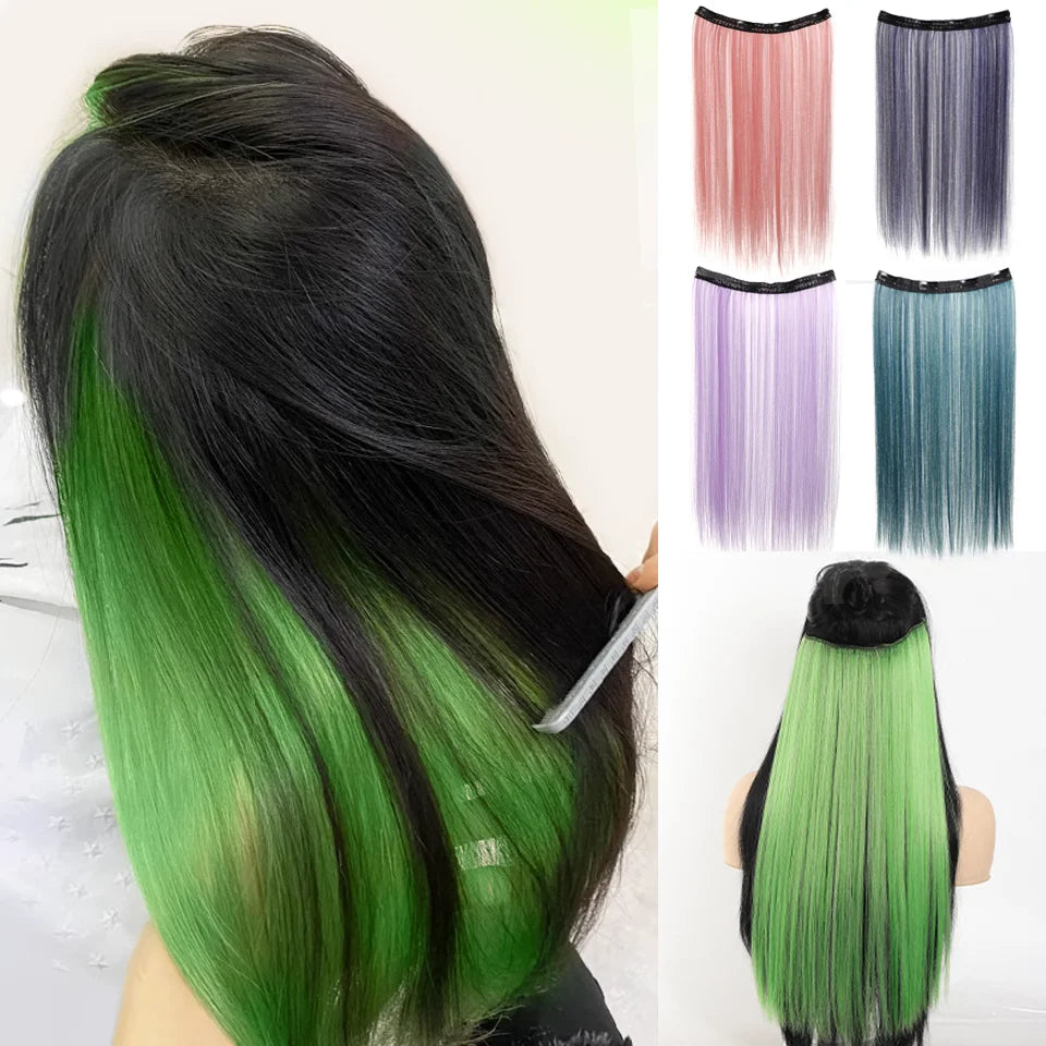 20 Inch Straight Clip-In Hair Extensions for Instant Highlights - 1