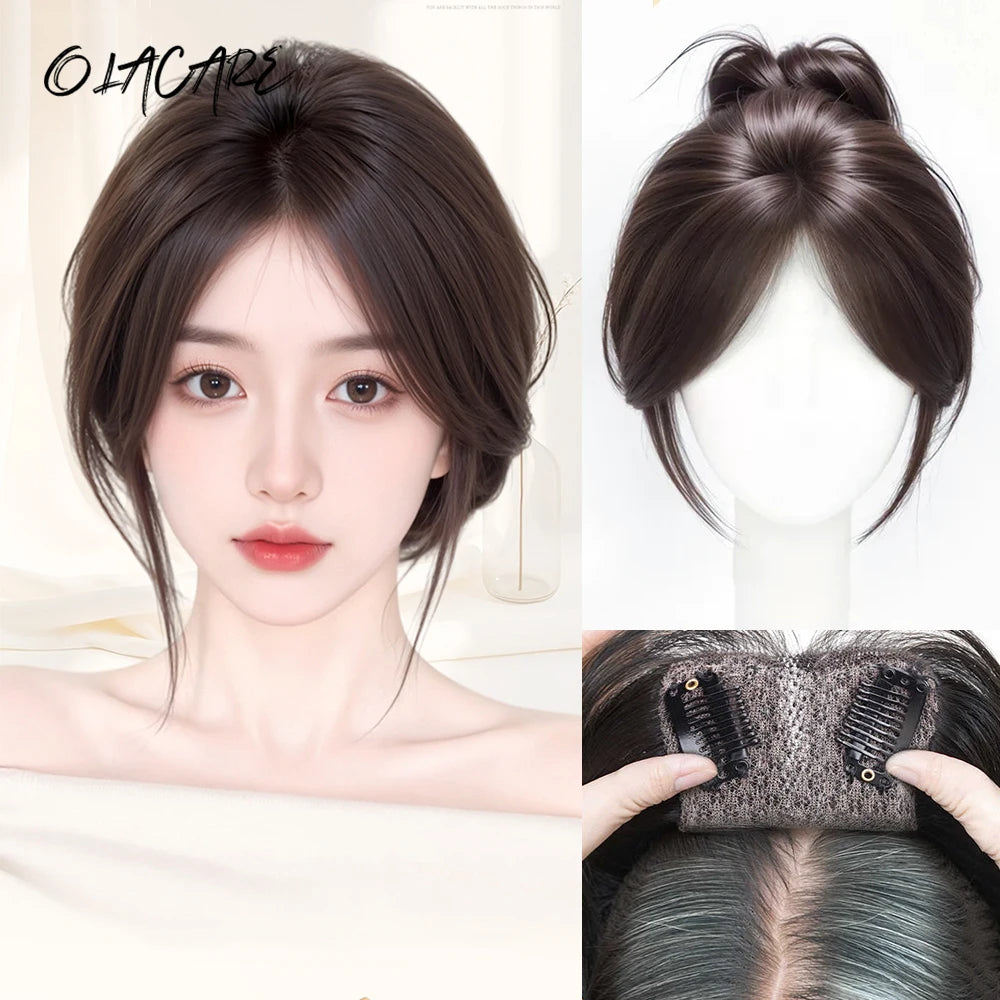 Natural Middle Part Clip-In Hair Topper for Volume