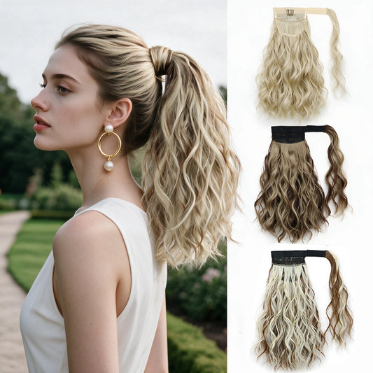 Short Curly Water Ripple Ponytail Hair Extension for Instant Volume