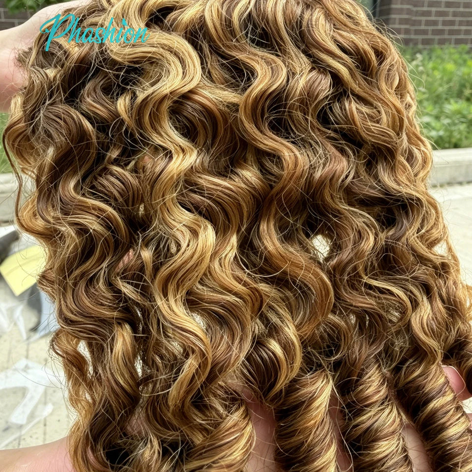 Burmese Curly Highlight Human Hair Bundles - 11