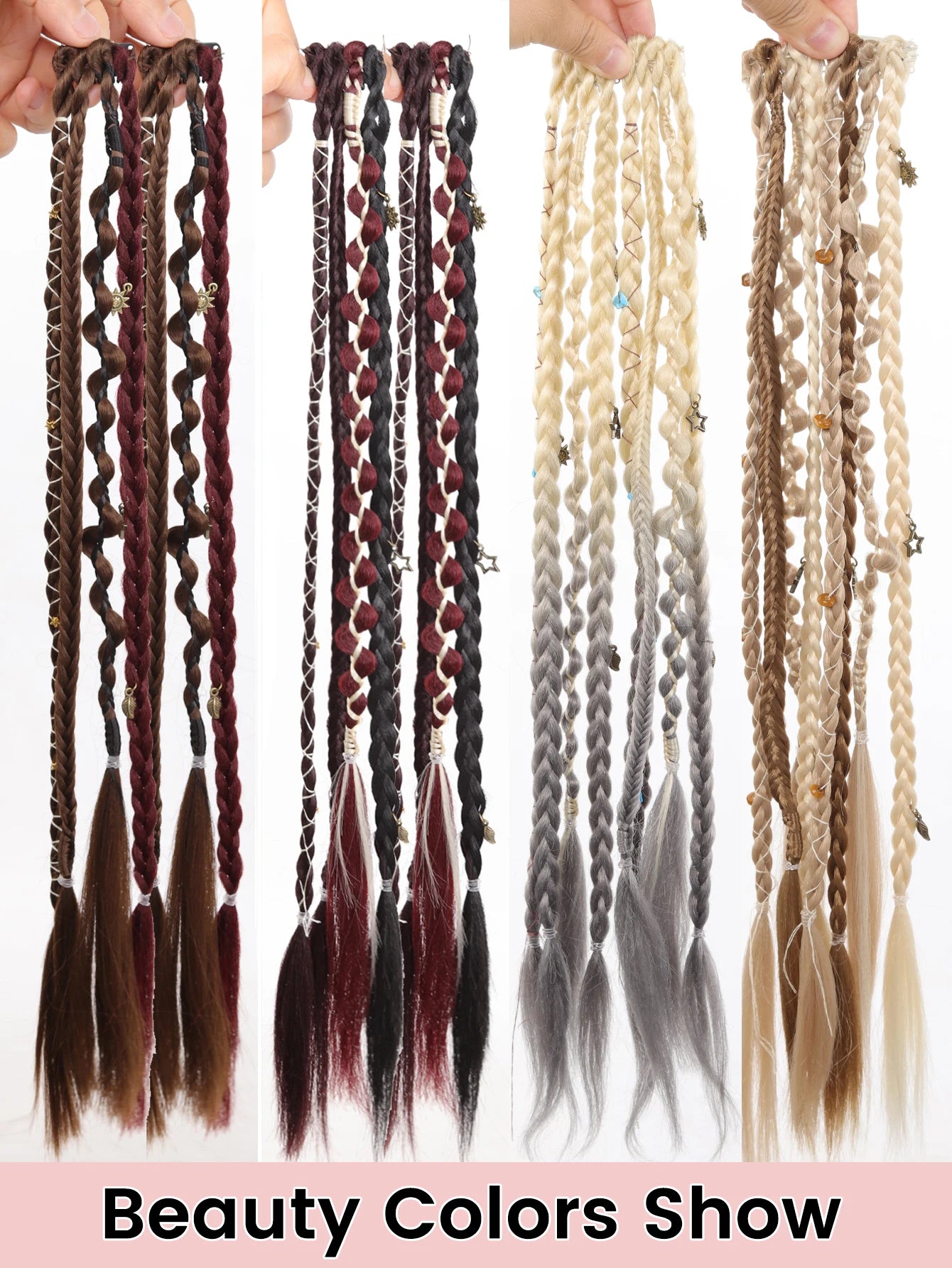 20-Inch Bohemian Clip-In Braided Hair Extensions - 3