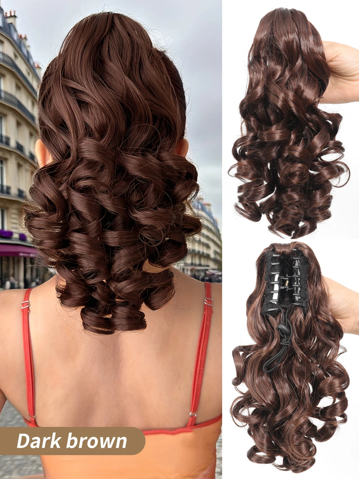 12-Inch Curly Claw Clip Ponytail Extension