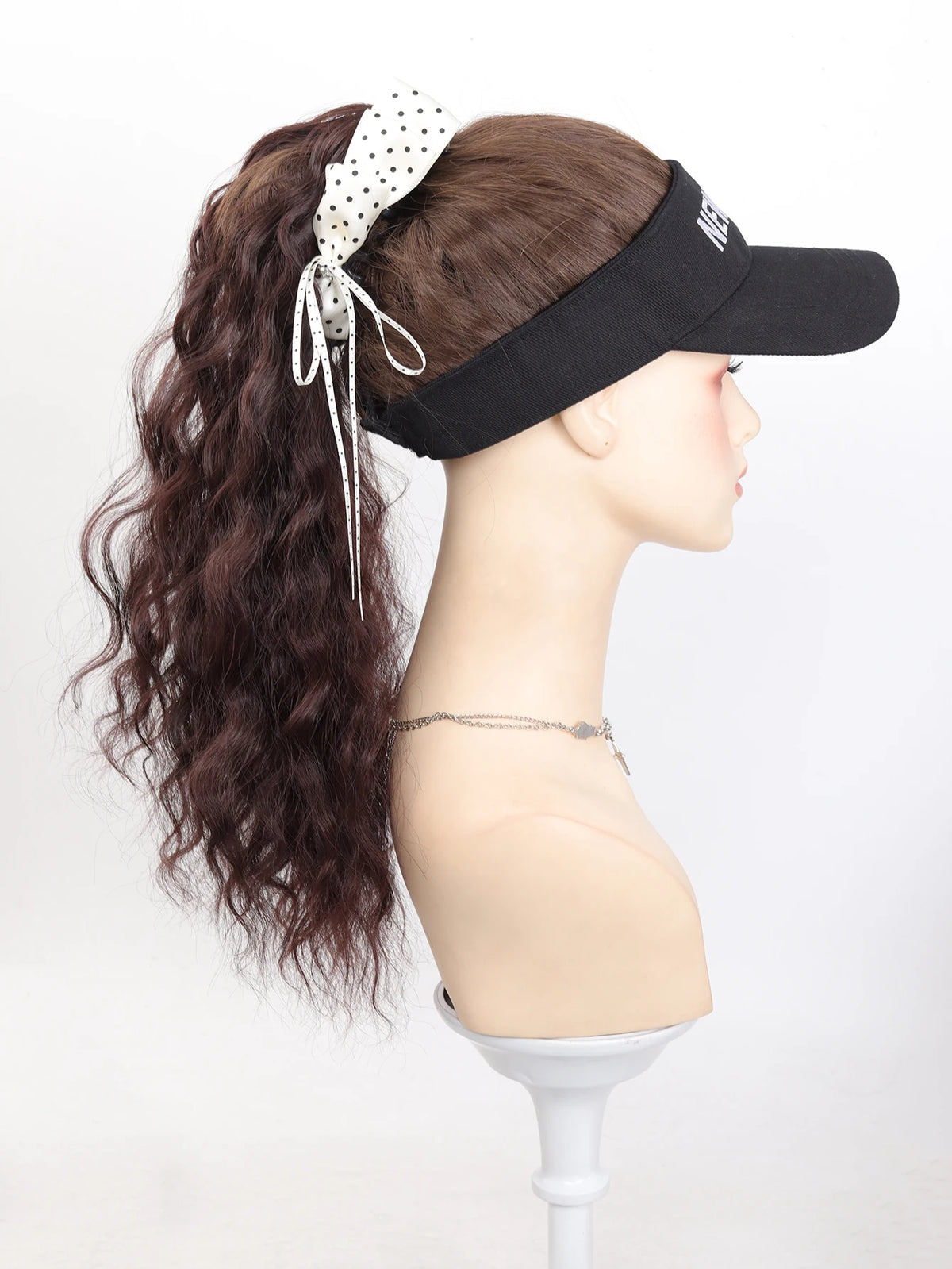 20-Inch Wavy Claw Clip Ponytail with Bow