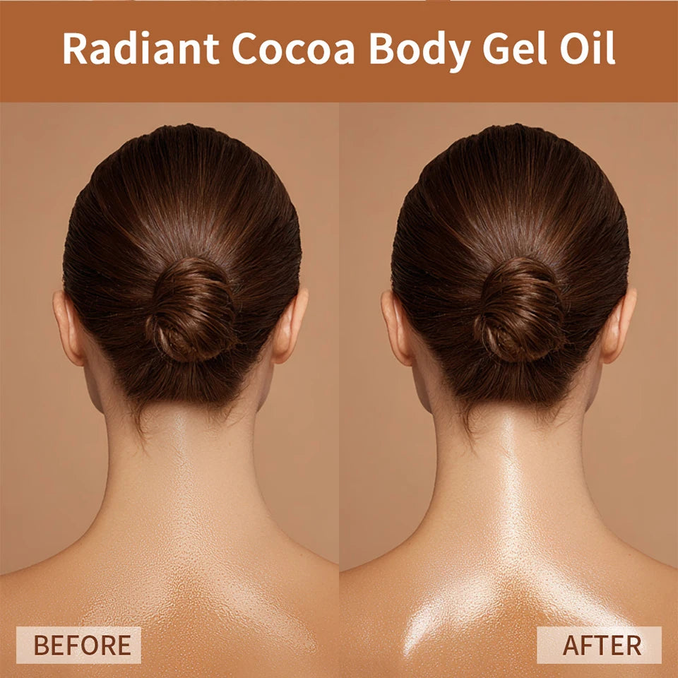 Radiant Cocoa Butter Body Gel Oil for Deep Hydration and Glowing Skin