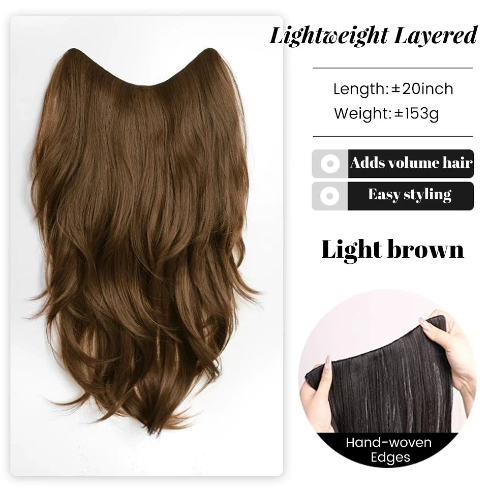 20-Inch Wavy Clip-In Hair Extensions for Instant Volume