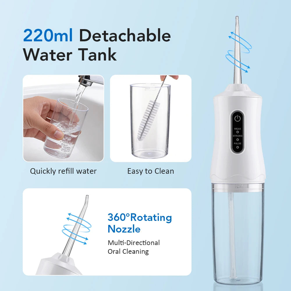 Portable Rechargeable Water Dental Flosser for Deep Teeth Cleaning - 4