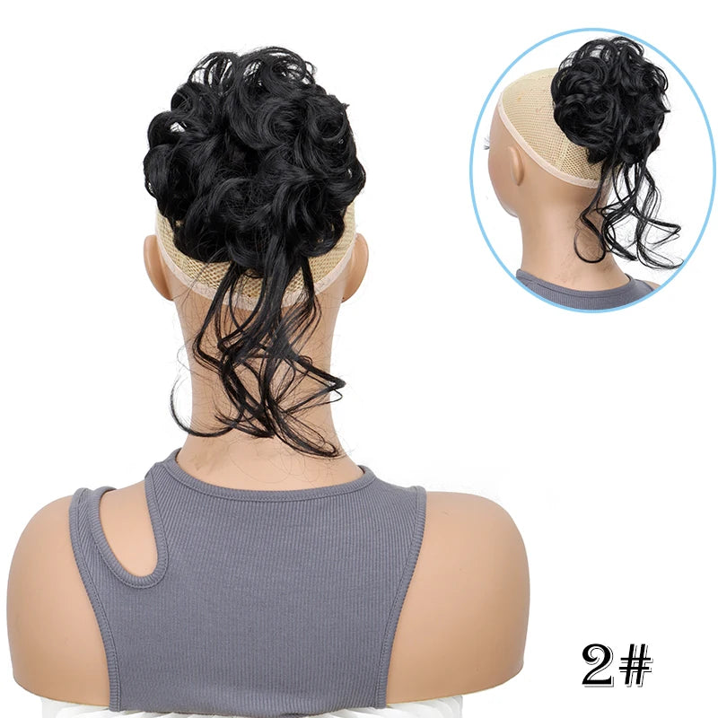 Messy Bun Hair Extension for Elegant Updo Hairstyles