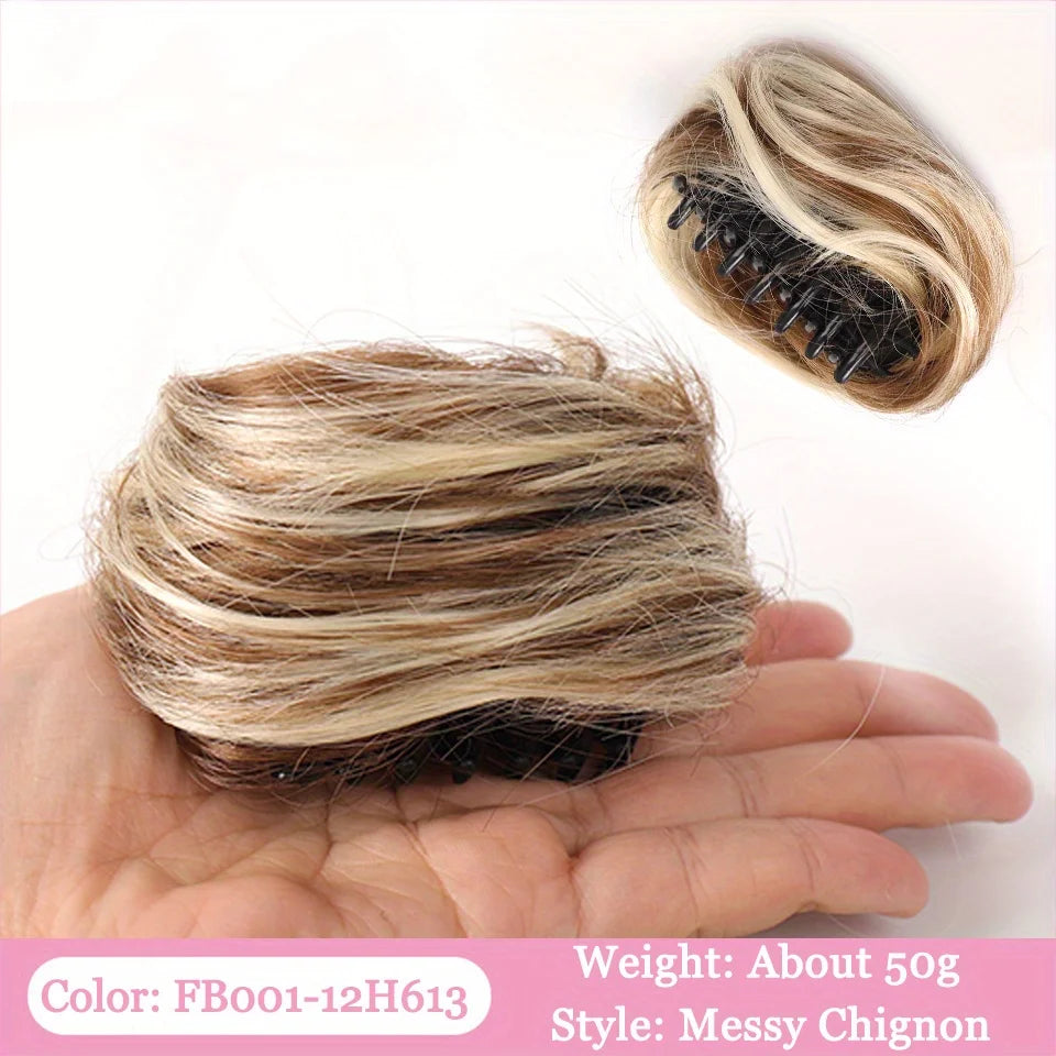 Synthetic Braid Hair Scrunchie for Instant Messy Bun Updos