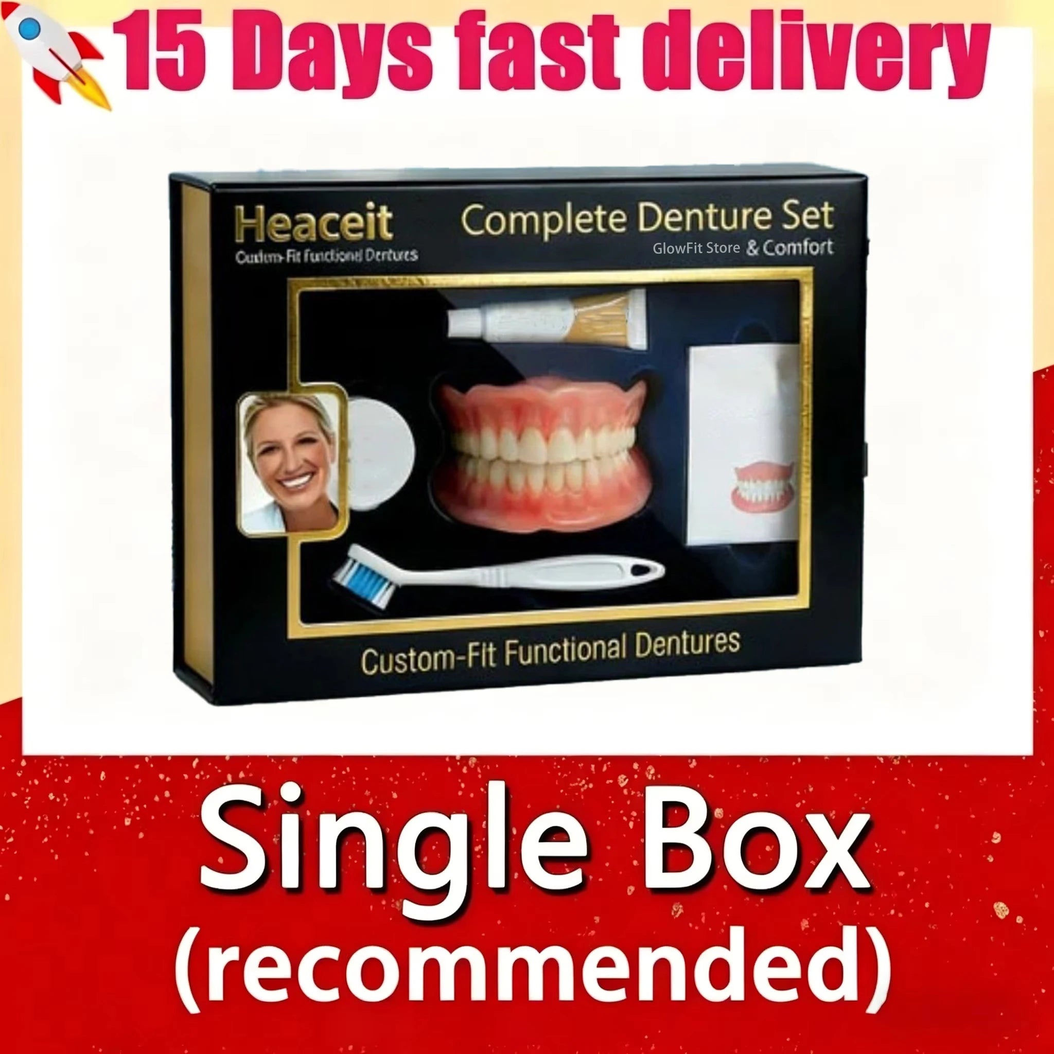 Comfort Fit Realistic Silicone Denture Set for Daily Smile Enhancement - 8