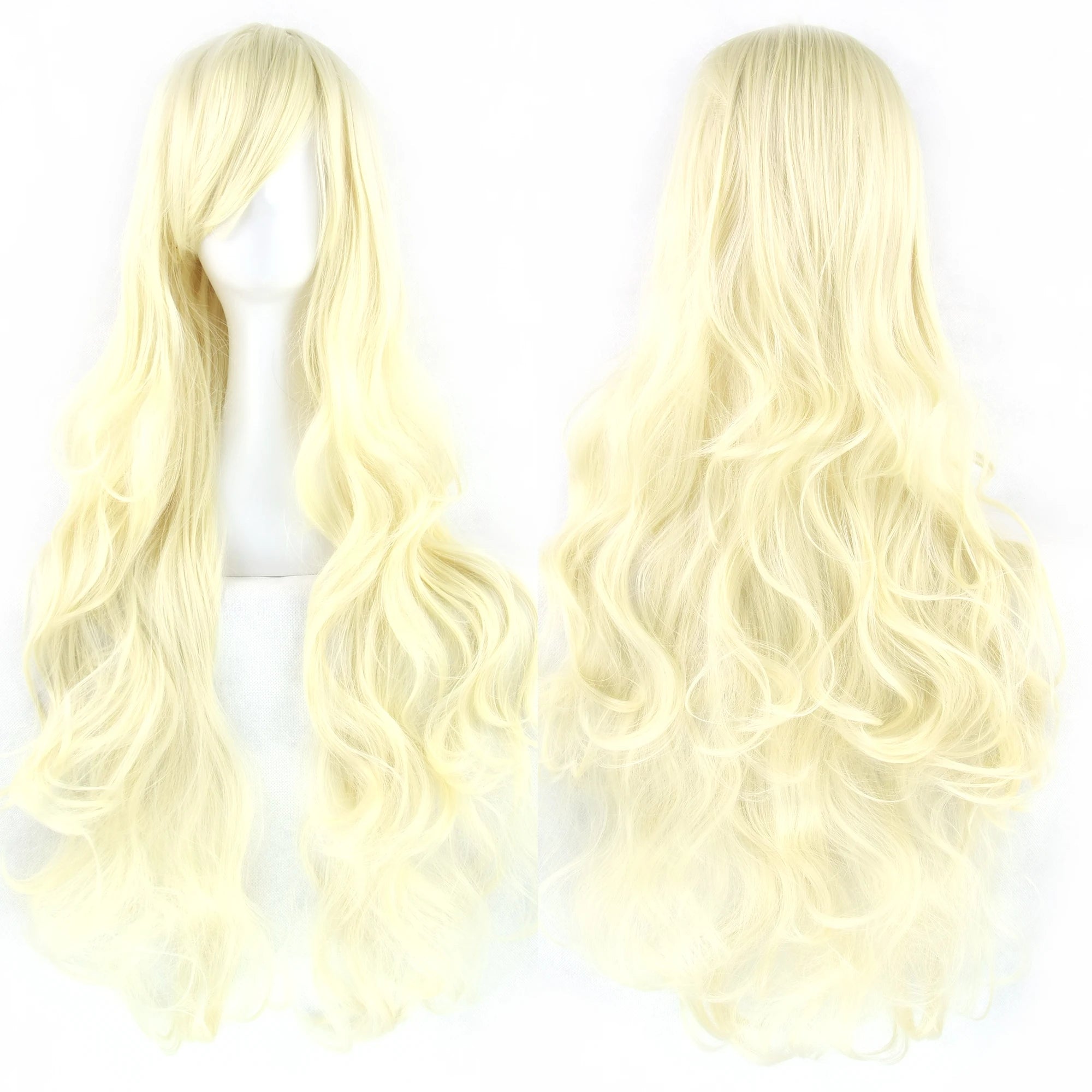 Long Curly Heat-Resistant Synthetic Cosplay Wig for Costume Parties - 4