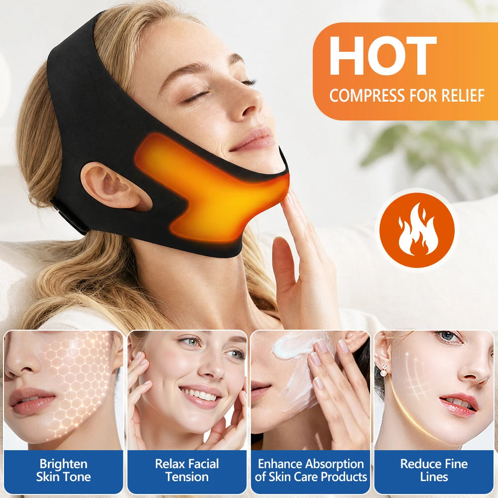 Hot and Cold Facial Compression Wrap for Chin and Jaw Support