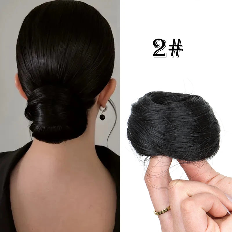 Messy Bun Hair Extension Scrunchie for Quick Natural Hairstyles