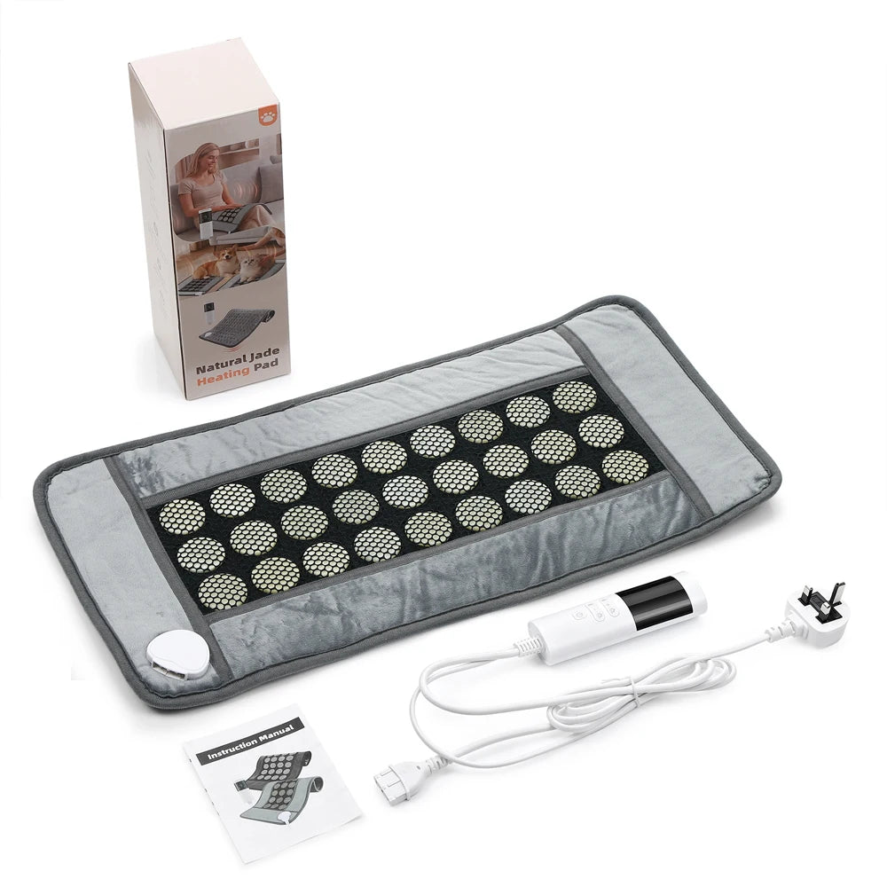 Electric Jade Stone Heating Pad for Pain Relief and Muscle Relaxation - 16