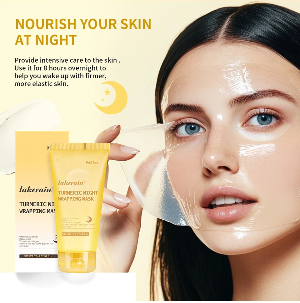 Collagen and Turmeric Overnight Peel-Off Face Mask for Deep Hydration