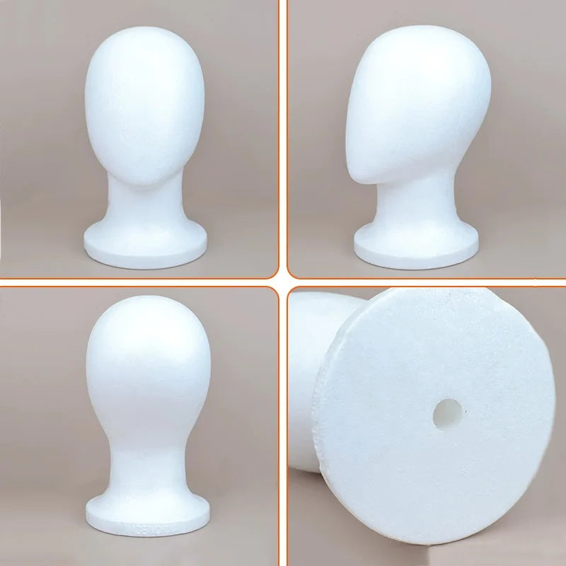 Foam Mannequin Head for Wig Styling and Display - 4