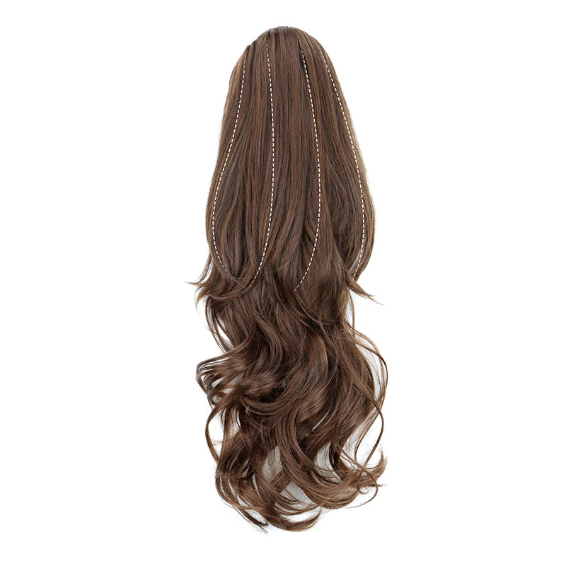 22-Inch Wavy Curly Drawstring Ponytail Extension - 16