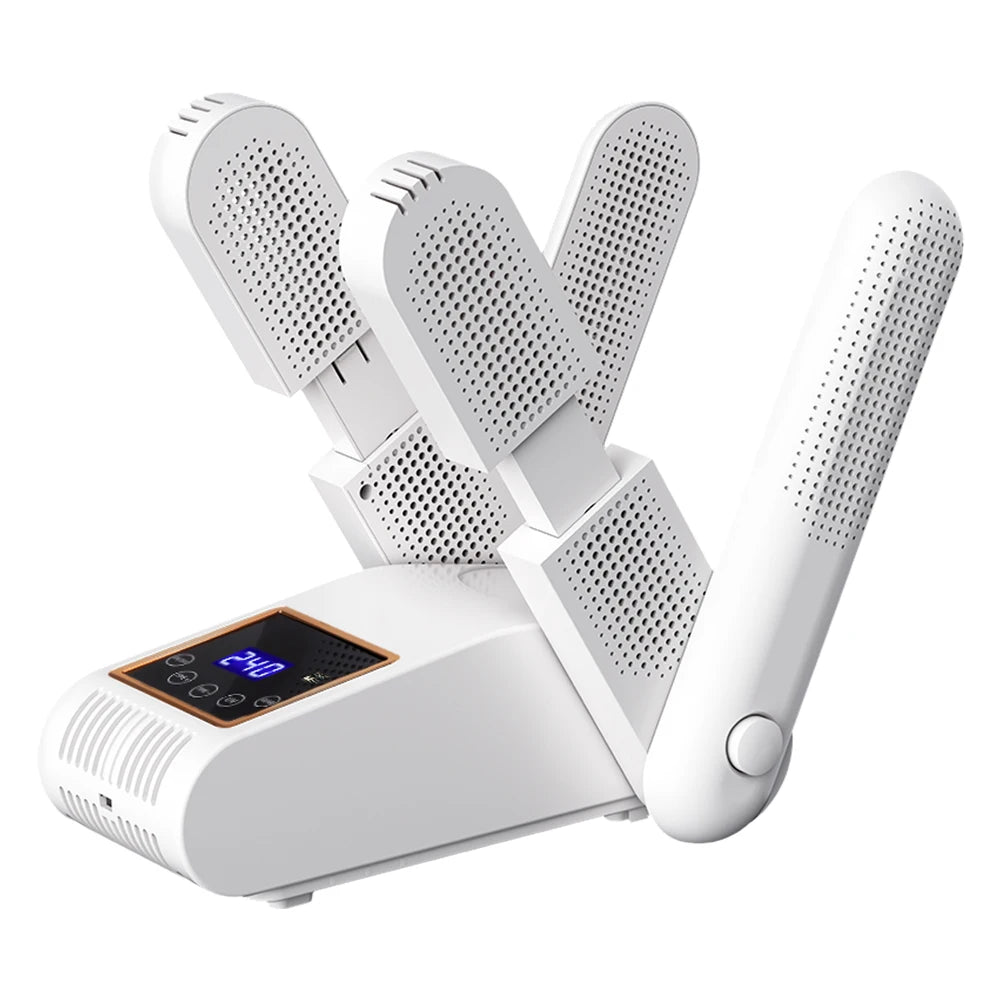 Foldable 4-Tube Electric Shoe and Boot Dryer with UV Sterilization