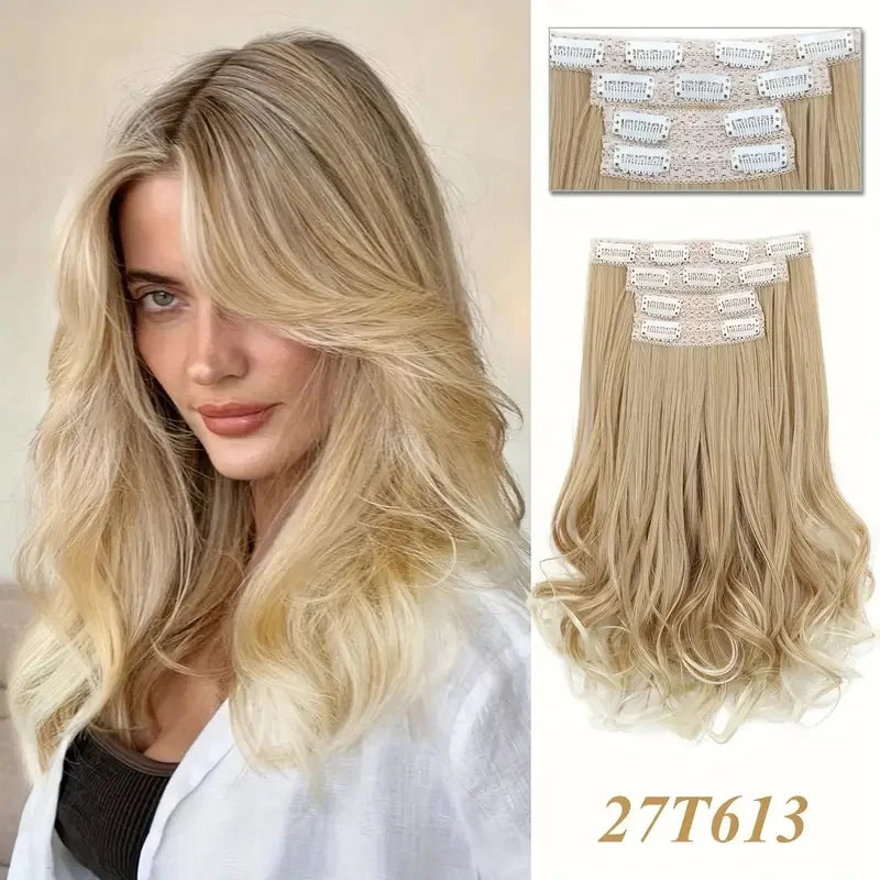 14-Inch Curly Clip-In Hair Extensions for Instant Volume - 17