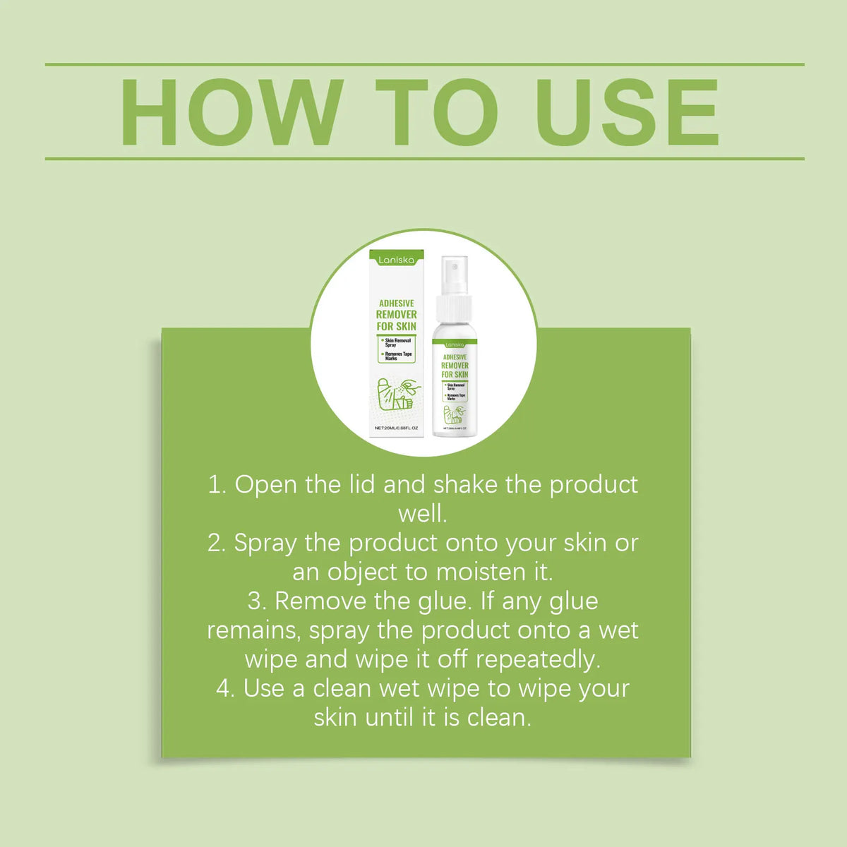Gentle Adhesive Remover Spray for Skin and Tape Residue