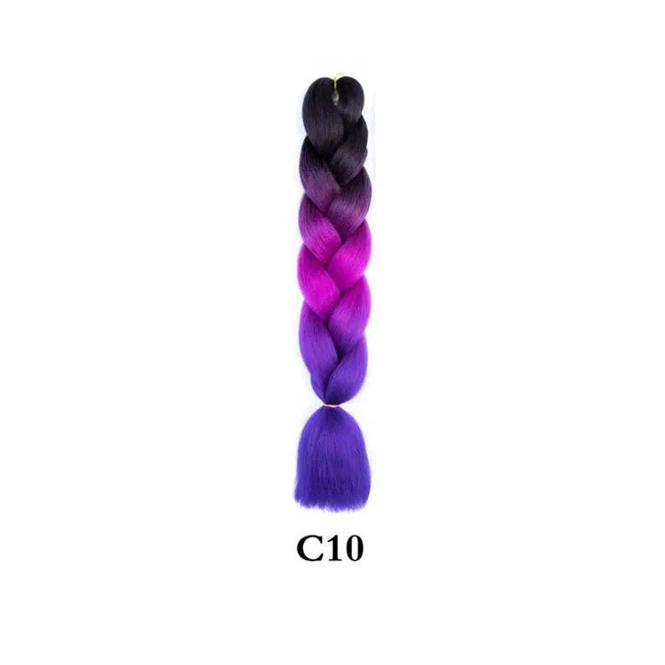 24-Inch Synthetic Jumbo Braiding Hair Extensions for Twist Crochet Braids - 27