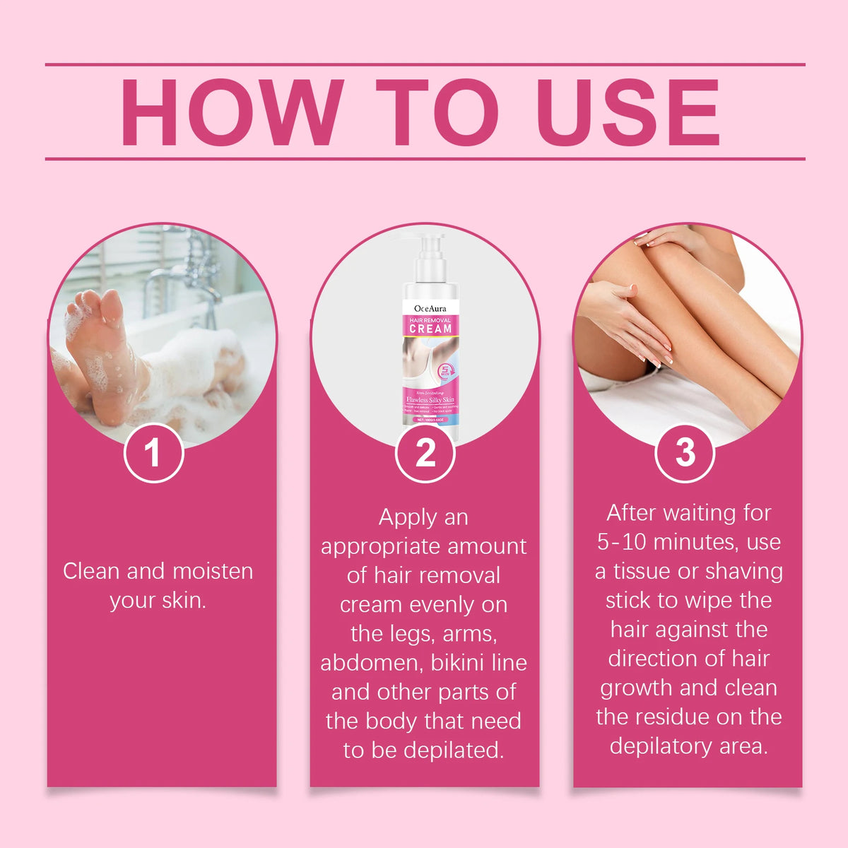 Painless Full Body Hair Removal Cream for Smooth and Sensitive Skin