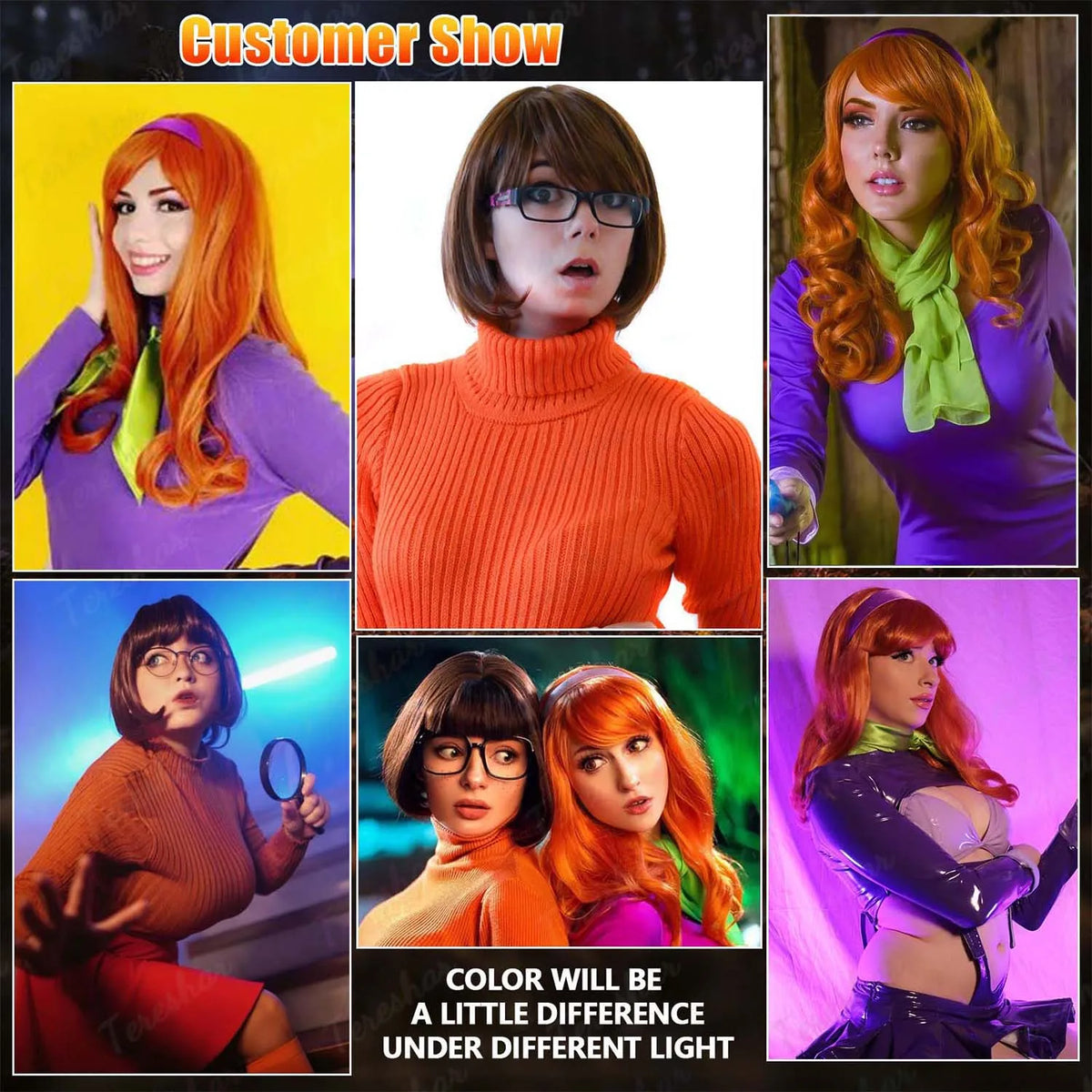 Character Cosplay Costume Wig Set for Halloween and Themed Parties