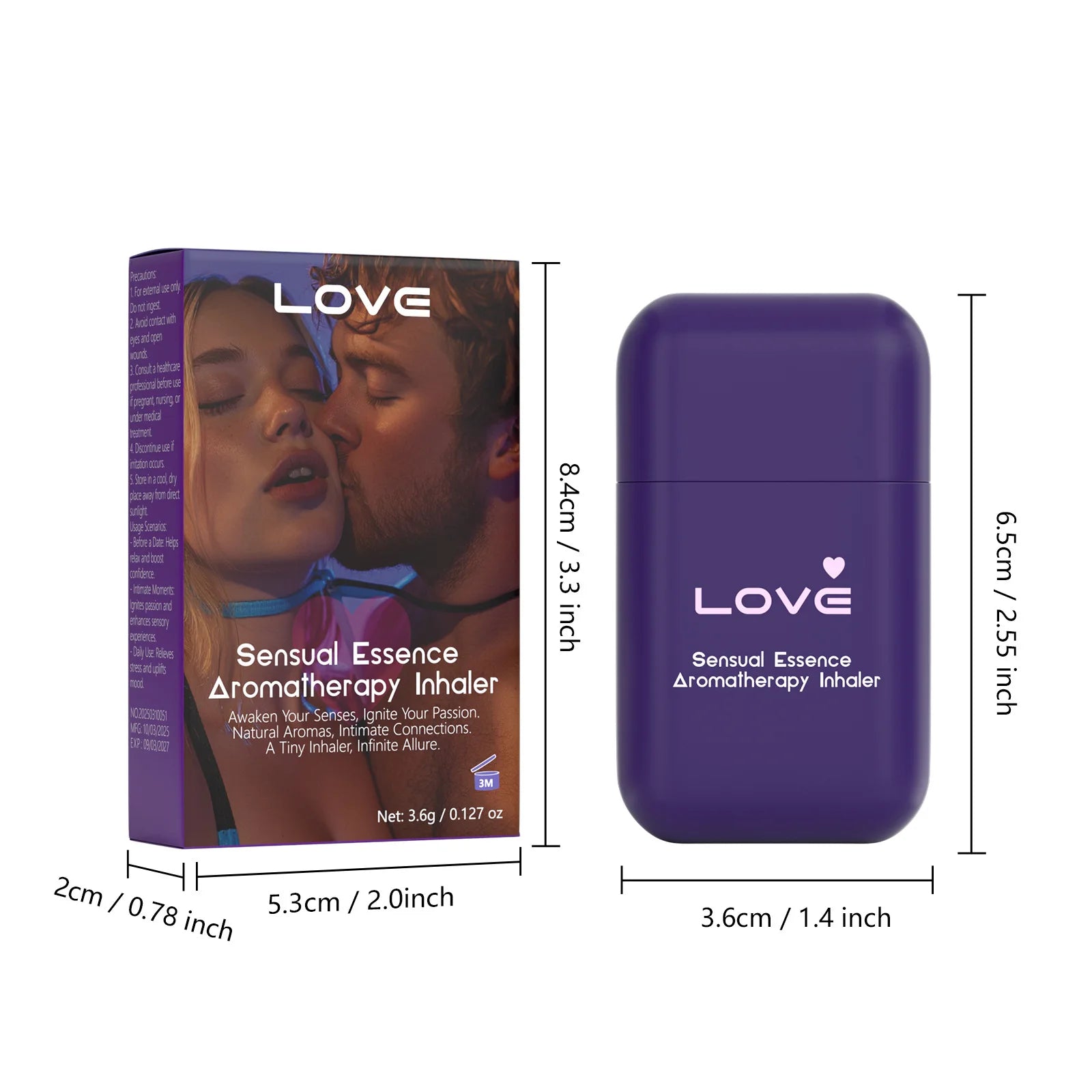 Double Hole Essential Oil Nasal Inhaler for Energy and Focus - 8